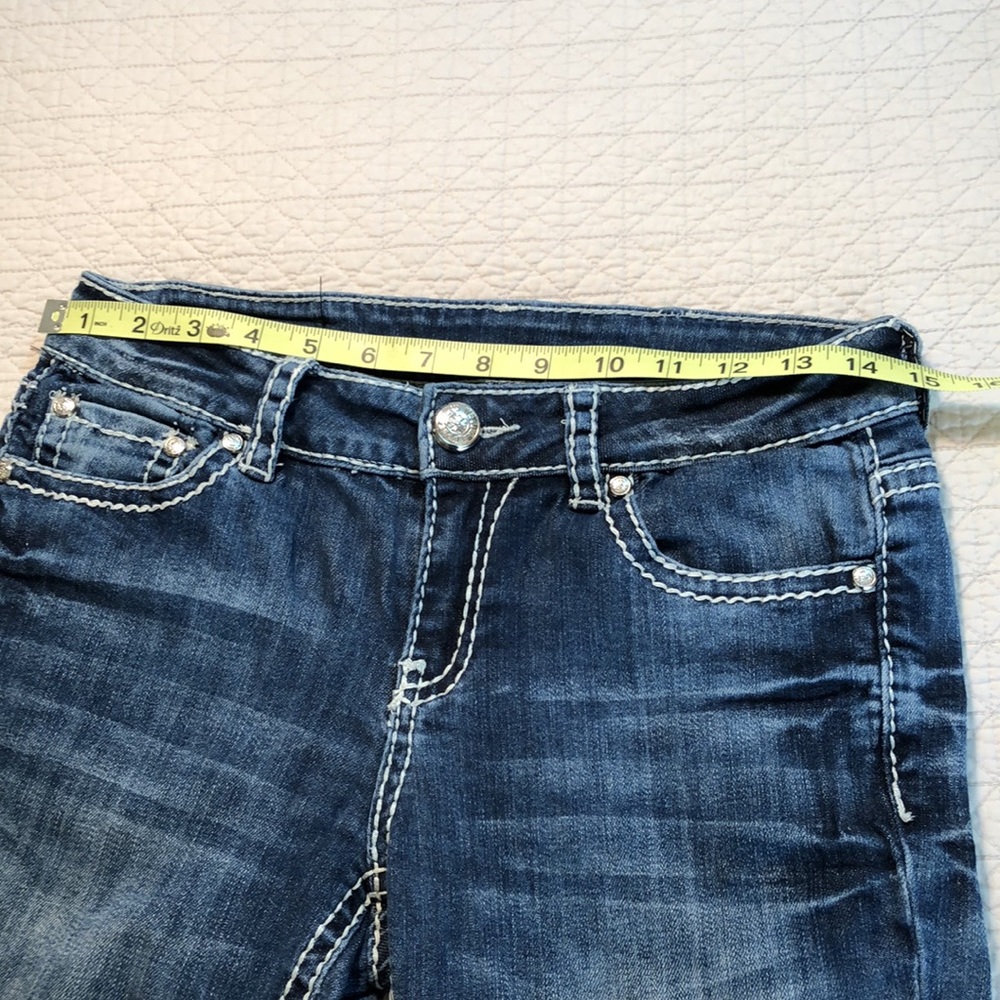 Denim Couture Smith denim stretch bling jeans, sz7 - Picture 7 of 14